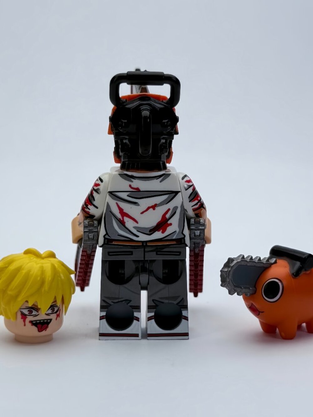 Chainsaw Man Denji Shark Ride Custom Minifigure Set with Pochita - Picture 6 of 6
